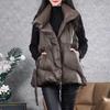 Autumn Winter Loose Bright Down Cotton Vest Outwear Clothes White Black Warm Thicken  Parkas