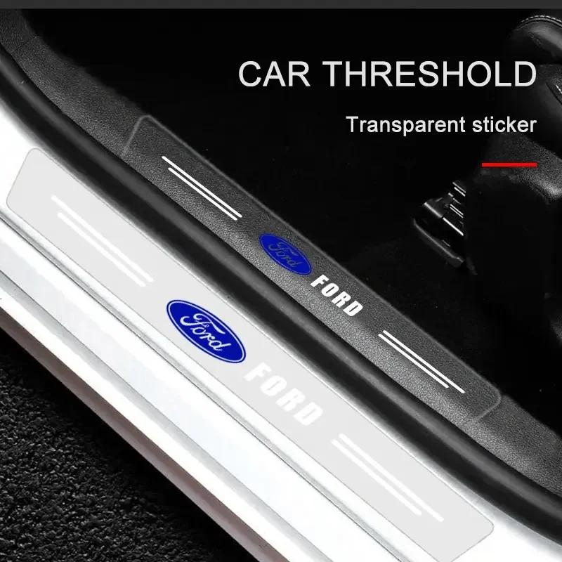 Автомобильная наклейка Аксессуары для автомобиля Ford Прозрачная наклейка для защиты порога автомобиля Для Ford Focus 2 3 Mondeo Fiesta Kuga Ranger Escor
