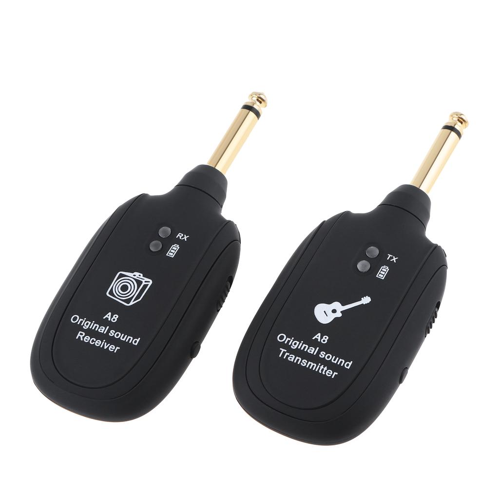 Mini Wireless Rechargeable Electric Guitar Bass Audio Transmitter Receiver 100M Effective Range