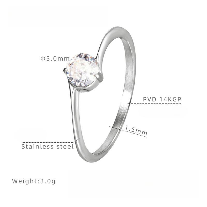 Кольцо с цирконом и бриллиантом «Супервспышка», класса люкс, с двумя крапанами, нишевый INS-стиль, высококлассное кольцо для женщин, ювелирное изделие из титановой стали, не тускнеет