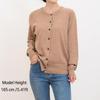 Женский кардиган с круглым вырезом и пуговицами, повседневный вид на свидание, корейская мода