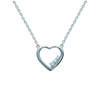 [J0083] - Silver Necklace 'Love' Silver White (rhodium-plated) - 16x14 Mm
