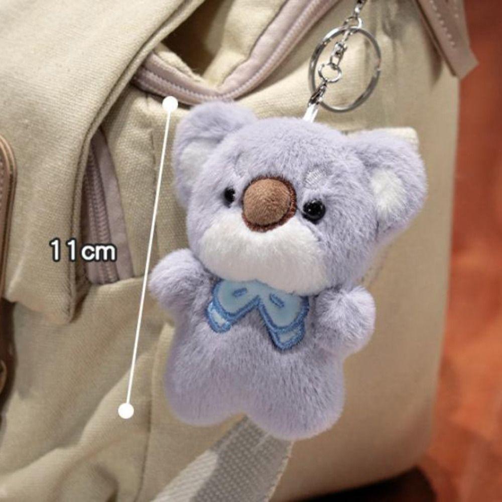 Stuffed Cartoon Animal Keychain Soft Cat Plush Keyring Plush Koala Bag Pendant  Kids Gifts