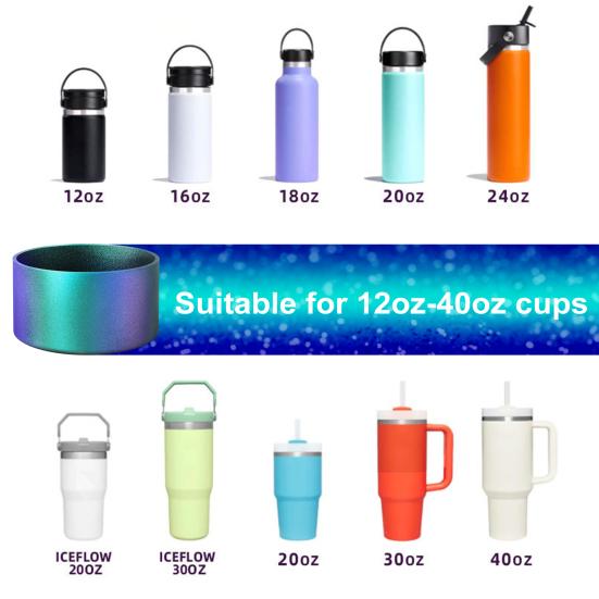 Silicone Cup Cover Gradient Color Cup Boot Anti-Slip Bottom Sleeve for Tumbler 20-40oz 12-24oz Water Bottles
