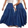 Cross-Border Women's Denim Casual Long Skirt