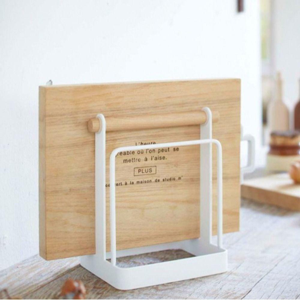 Multi Layer Cutting Board Rack Metal Pot Lid Rack Shelf Rustproof Chopping Board Organizer  Plates