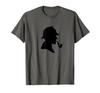 Famous Sherlock Holmes Detective Silhouette Hat Pipe Book T-Shirt