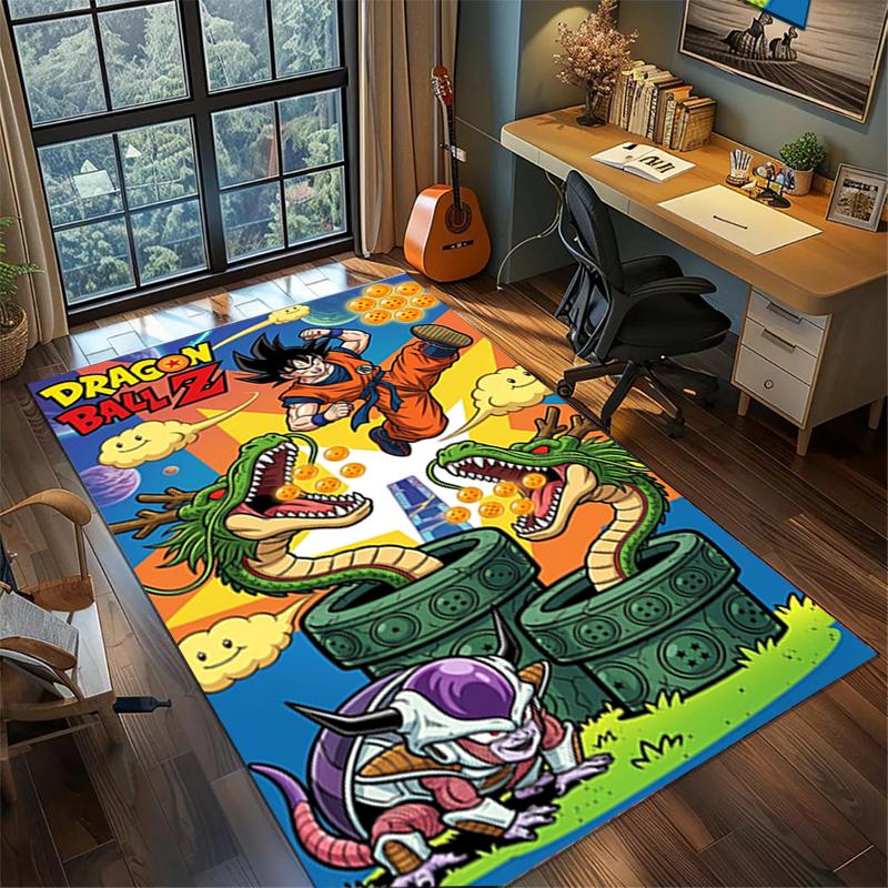 "Dragon Ball" Pattern Floor Mat Non Slip Washable Large Area Rug Carpet Home Room Decor—kwq29