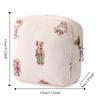Cute Large Capacity Corduroy Travel Storage Bag Durable Cartoon Travel Wash Handbag Dustproof Corduroy Makeup Bag Home