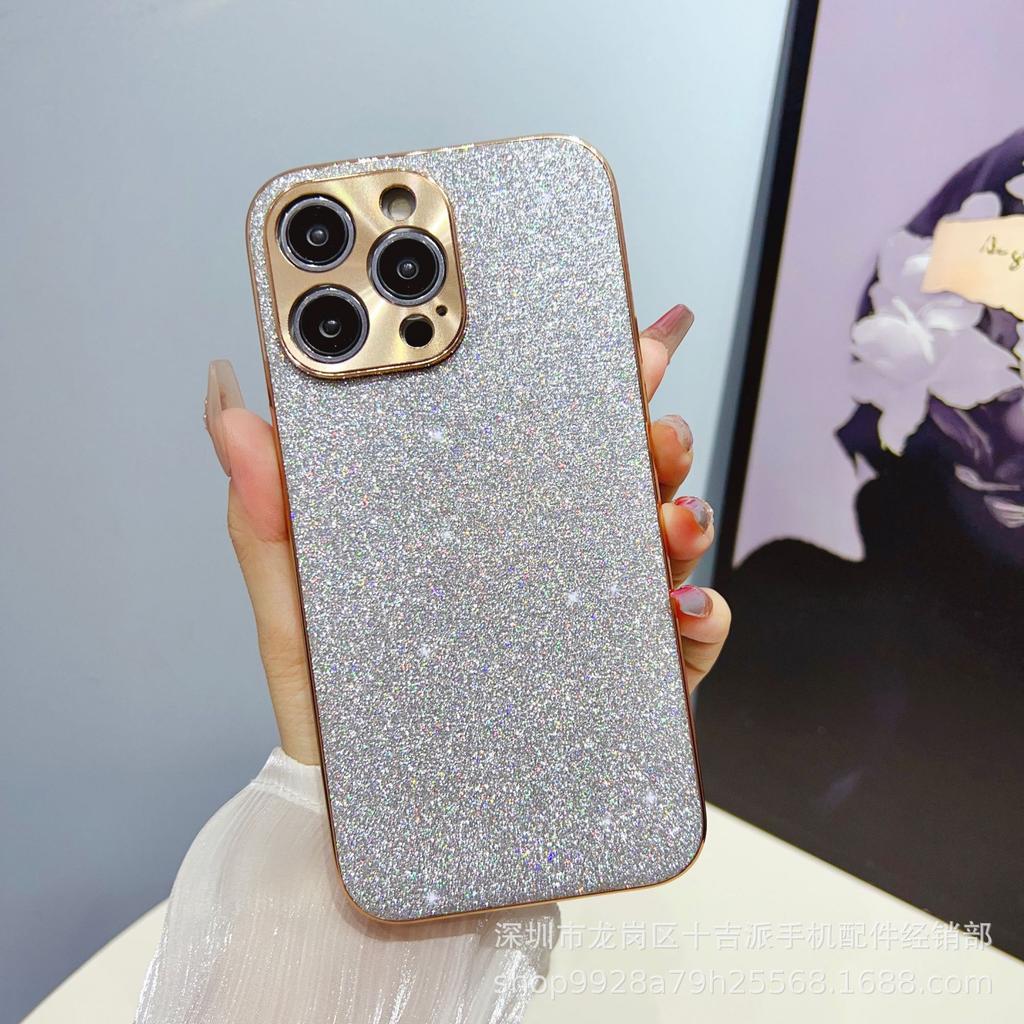 Применимо к iPhone 17 гальванизированный чехол для мобильного телефона со звездами и блестками Apple 16promax полностью противоударный 15 слоев