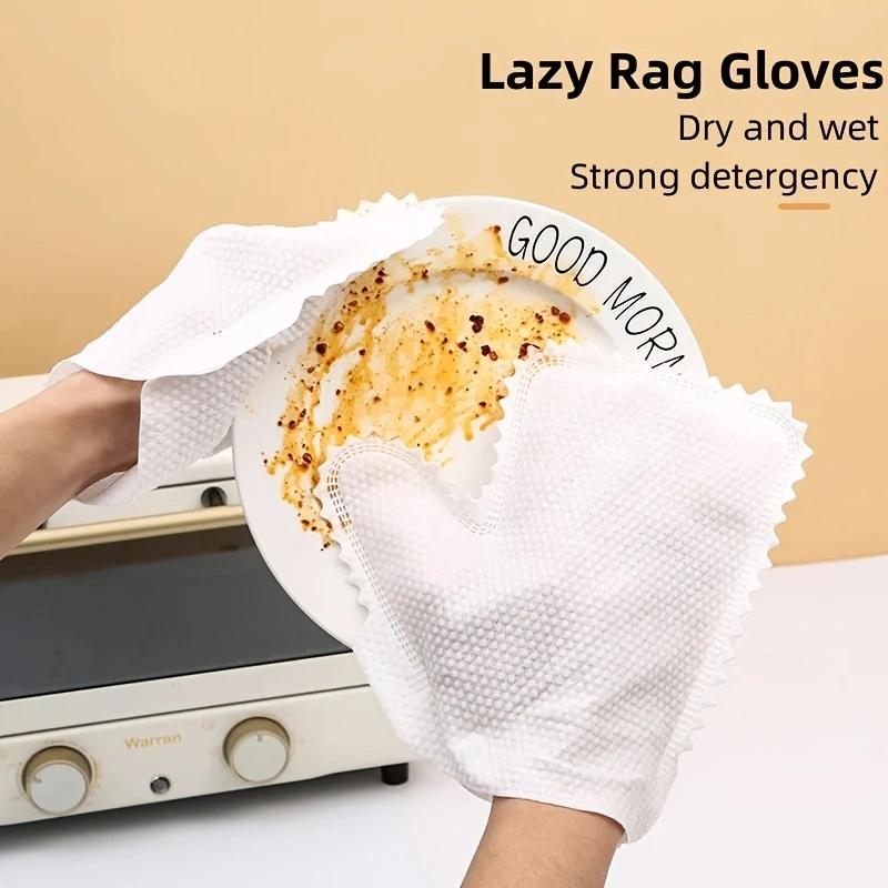 10/30pcs Non-woven Dust Cleaning Gloves Reusable Fish Scale Cleaning Duster Gloves Household Kitchen Cleaning Tool