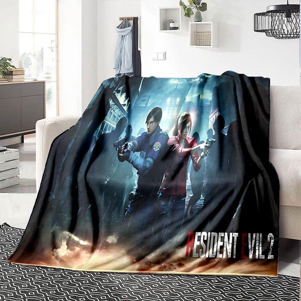 1 шт. Resident Evil 2 Плед Мягкий Теплый Плед для Дома, Офиса, Путешествий Все Сезоны Уютное Постельное Белье Подарок, Уютный Офисный Аксессуар
