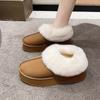 Зимние новые женские толстые подошвы из овчины и шерсти, нескользящие зимние сапоги, модные женские мини-теплые утолщенные женские сапоги