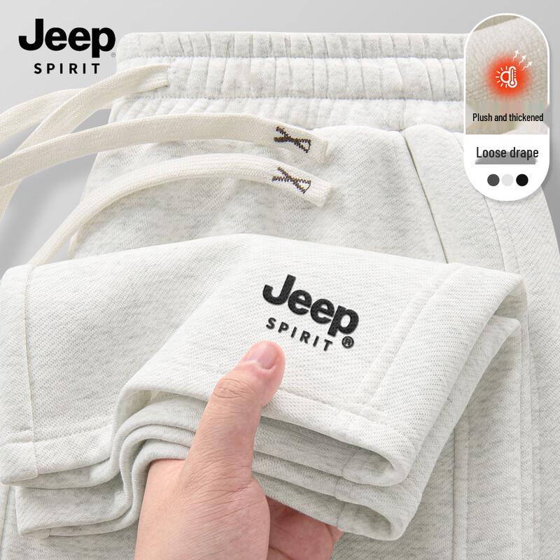 JEEP SPIRIT Мужские теплые свободные спортивные брюки прямого кроя 2025