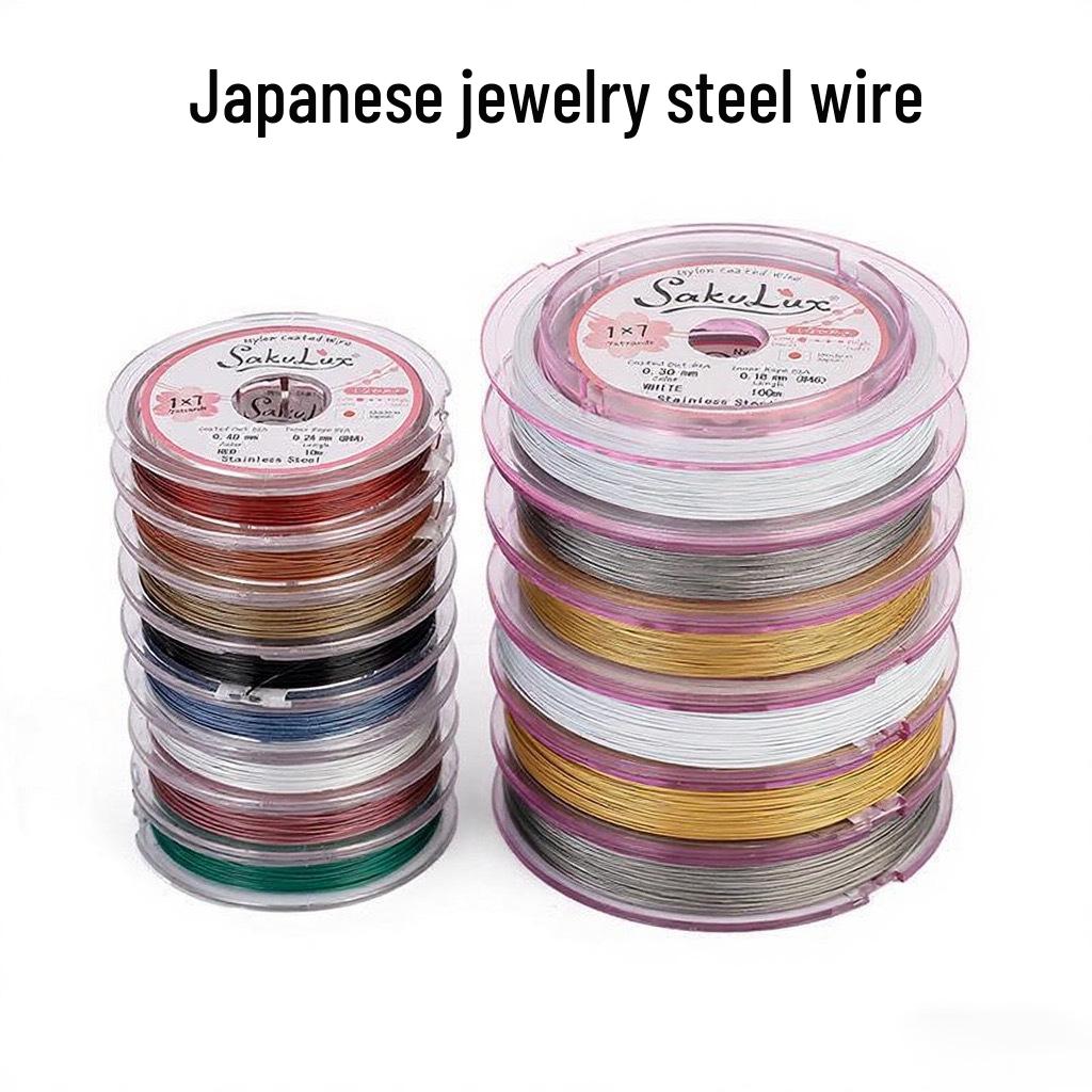 10 м Японская золотая нить Стальная проволока для DIY ювелирных изделий и бисероплетения