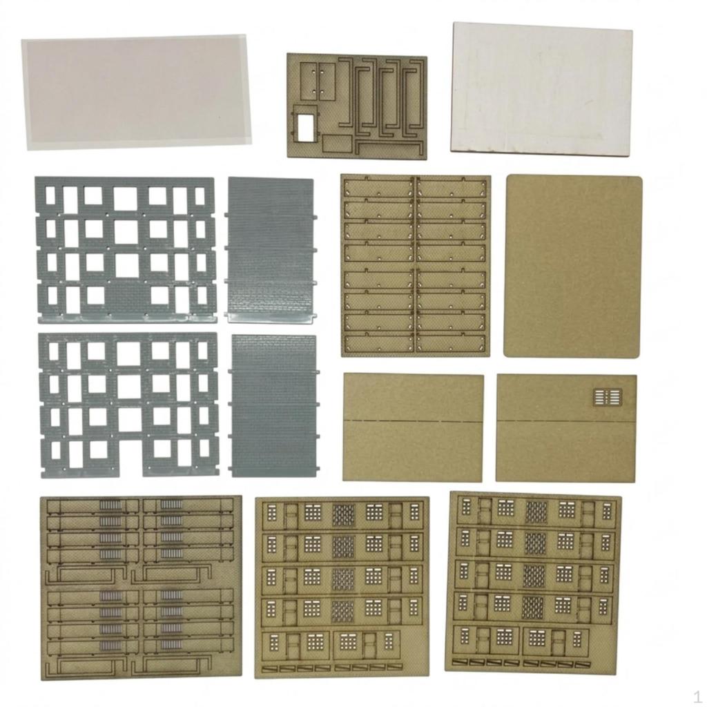 Model Building with Balconies PreCut Apartment Kit Paintable for Hobbyists, Collectors,