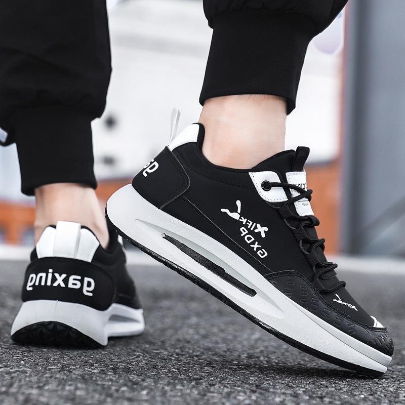 Light luxury autumn street dad shoes fashionable and versatile new non-slip leather mesh sports and leisure shoes