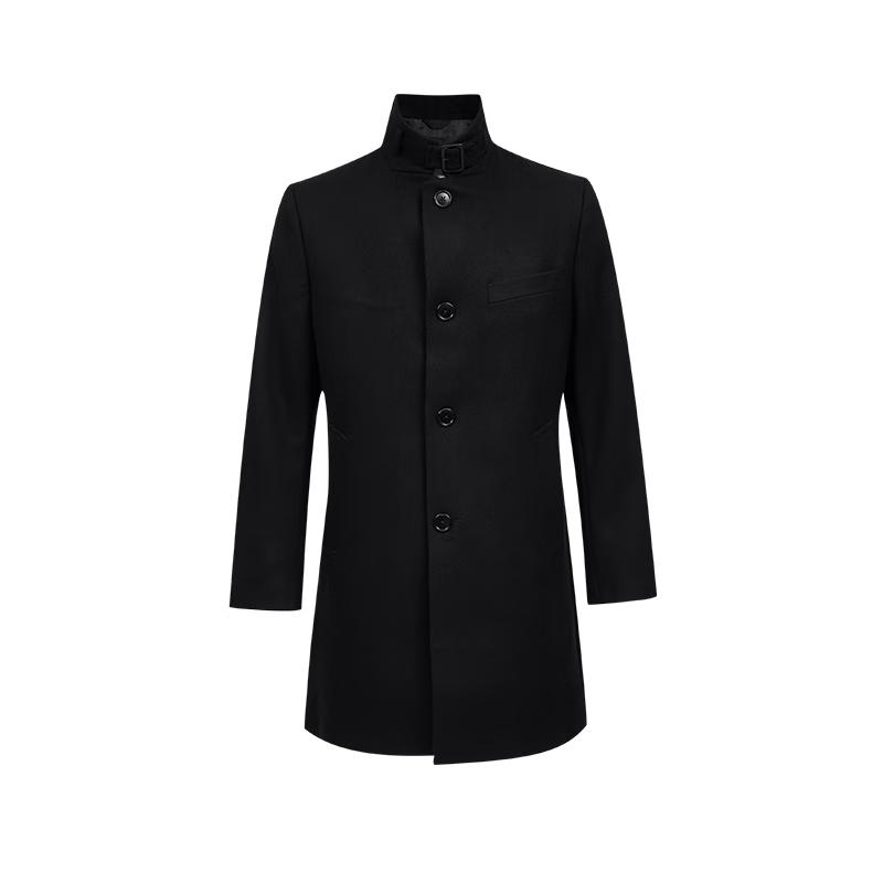 J.Lindeberg Men's Wool Blend Slim-Fit Button-Collar Overcoat 5193WT503