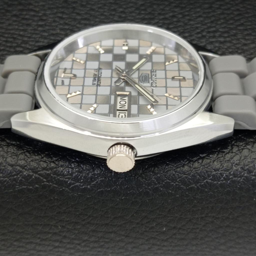SEIKO 5 AUTOMATIC JAPAN MENS 6309A REFURBISHED GREY COLOR DIAL WATCH a440319-4