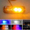 4 Led Car Signal Lamp Strobe Side Warning Light Grille Flashing Lightbar Beacon Lamp Amber Yellow White Traffic Light 12V - 24V
