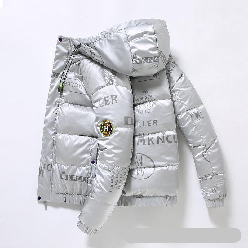 Новый зимний пуховик с принтом, мужское теплое пальто