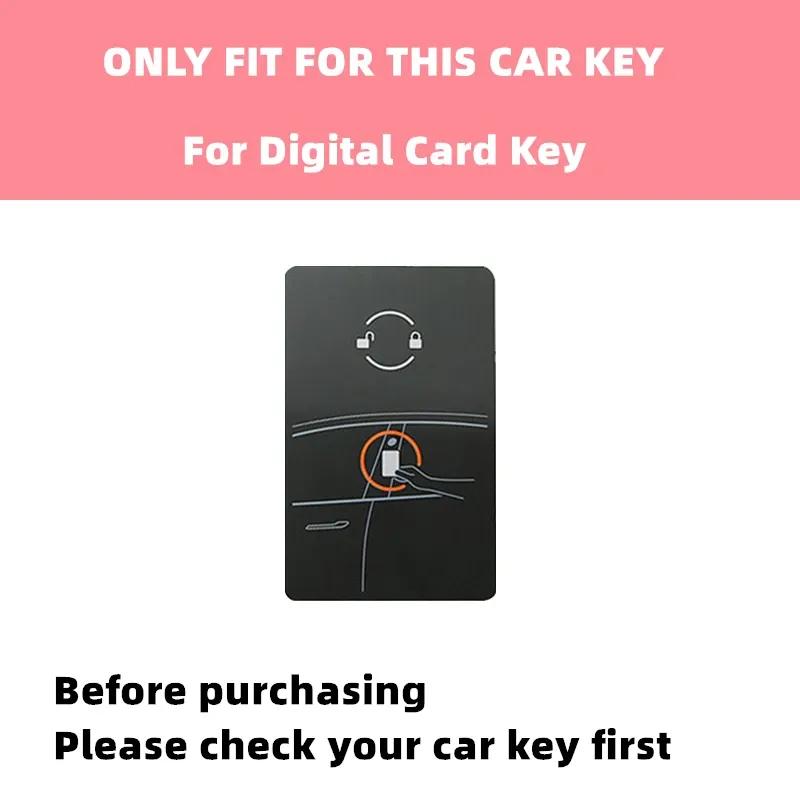 TPU Car NFC Digital Card Key Case Remote Cover Shell Holder Bag Keyring Chain Fob For New Tesla Model 3 Model Y Model X Model S