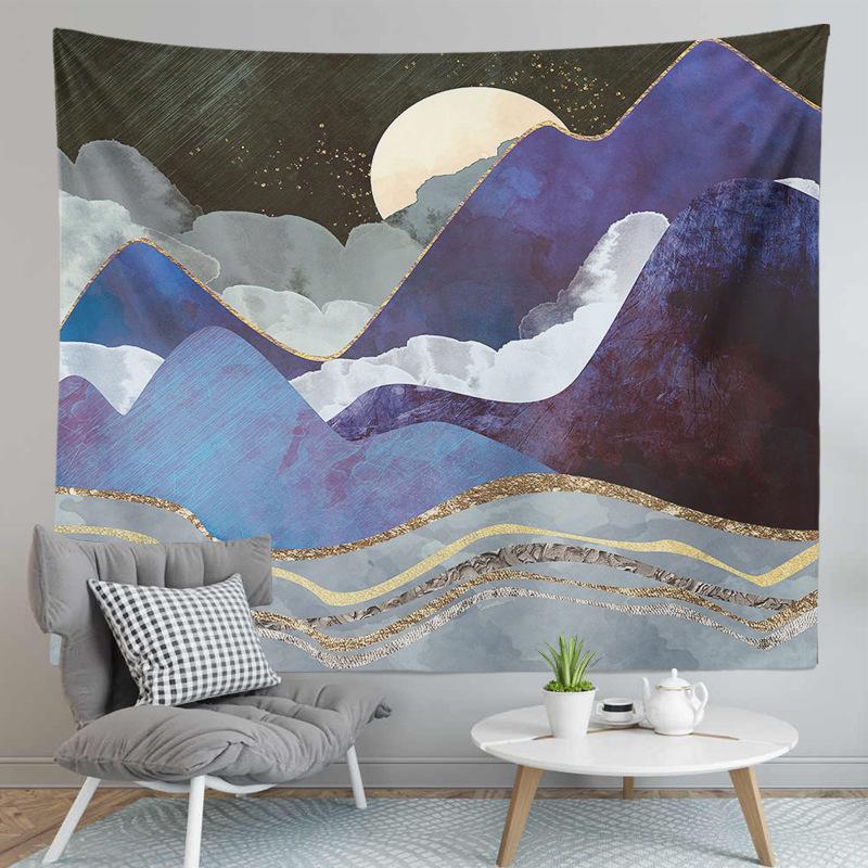 Karda Sunrise Mountain Print Pattern гобелен для дома, гостиной, спальни, Настенный декор, тканевый гобелен