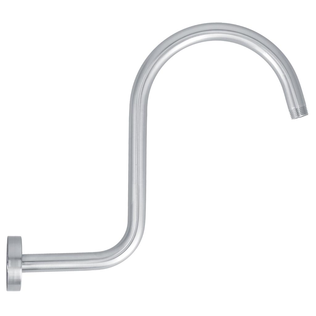 Shower Arm S Shape Gooseneck Stainless Steel Shower Head Extension Arm Bathroom NPT Shower Head Arm