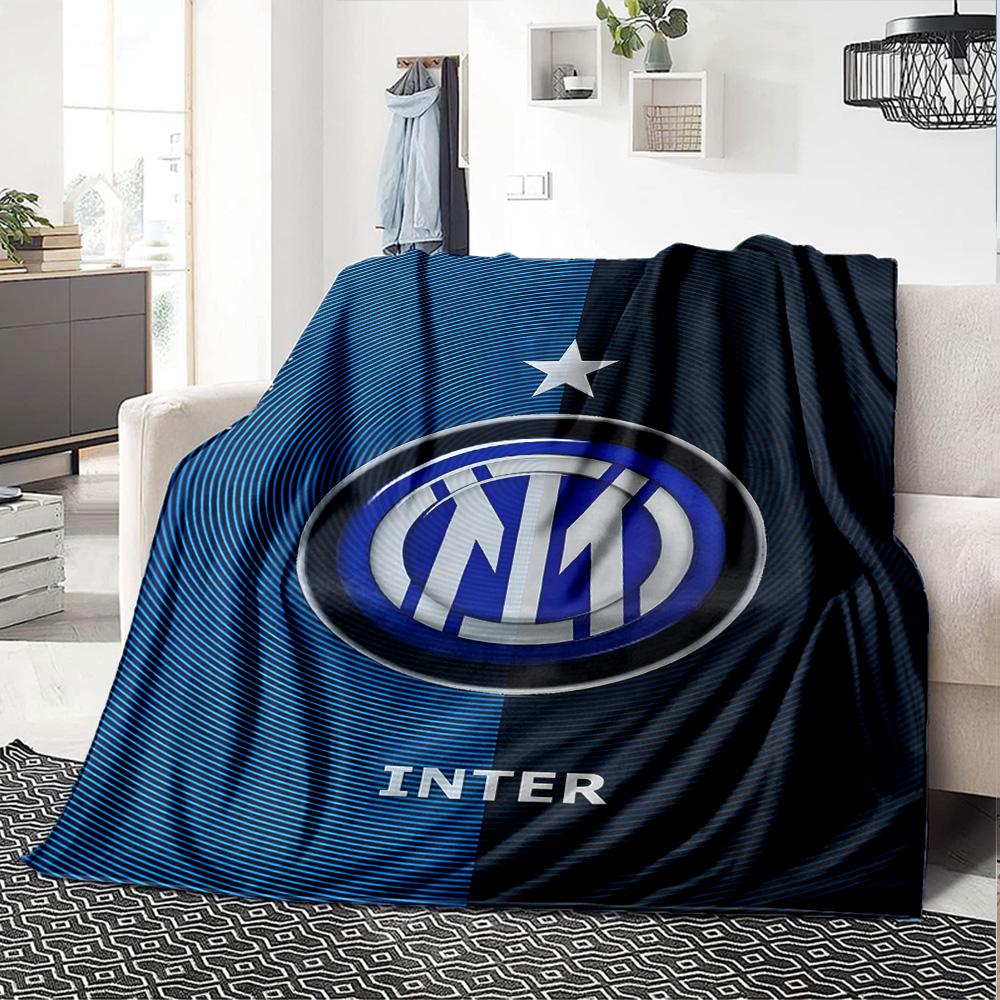 1pc Internazionale Milano Blanket, Gift, for Men and Women, Soft Blanket, Good for Sofa Bed Couch Travel, Lightweight Flannel Blanket
