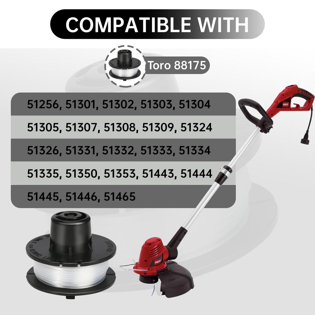 10Pcs Lawn Mowers 88175 Spool for Toro 51256/51301 Replacement Parts Grass Trimmers Accessories