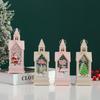 Wind Light Portable Christmas Decorations Castle Nightlight Gifts Luminous Tabletop Decoration Props