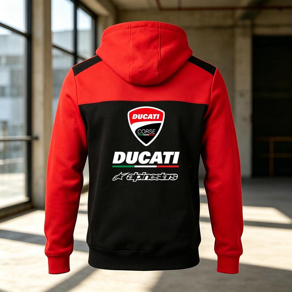 Мужская толстовка с принтом Ducati Corse MotoGP Racing, пуловер, повседневная спортивная толстовка с капюшоном для мотоциклистов