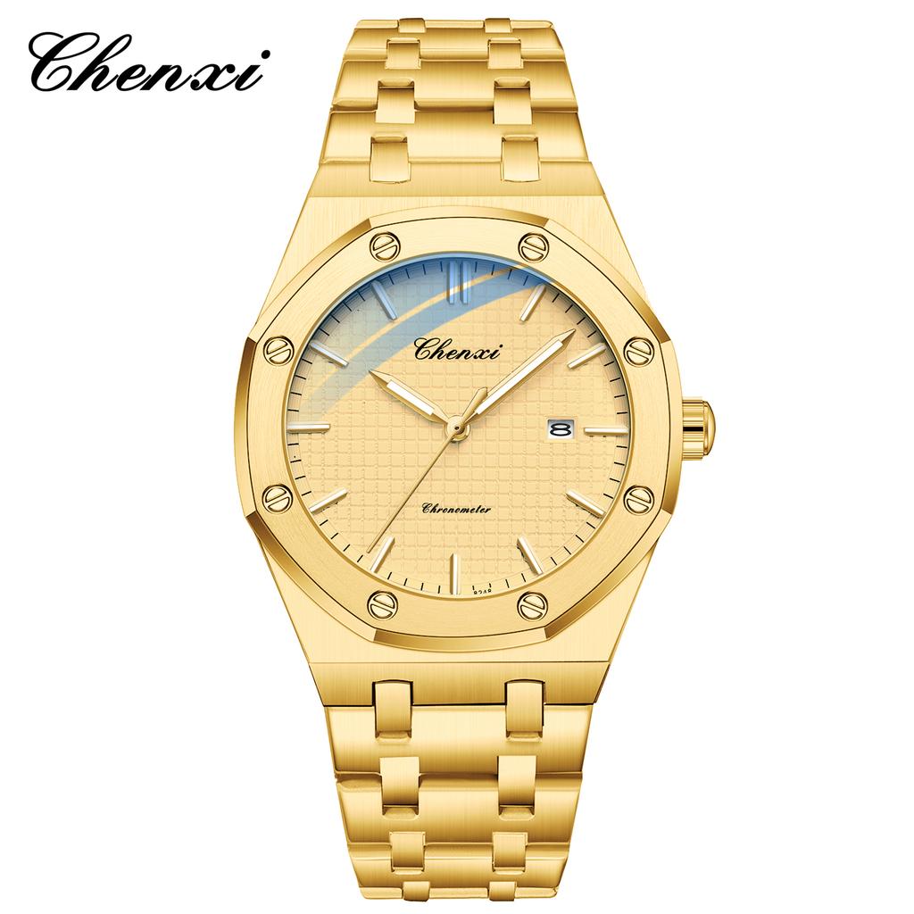 High-end Luxury Man Watch Original Watch Business Casual Gold Stainless Steel Luminous Date Waterproof Wristwatch Quartz Clock