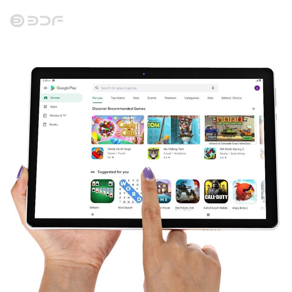 BDF P10 HD 4G LTE Телефонный звонок 10,1 дюйма Восьмиядерный 8 ГБ ОЗУ 64 ГБ ПЗУ Планшетный ПК с ОС Android 12