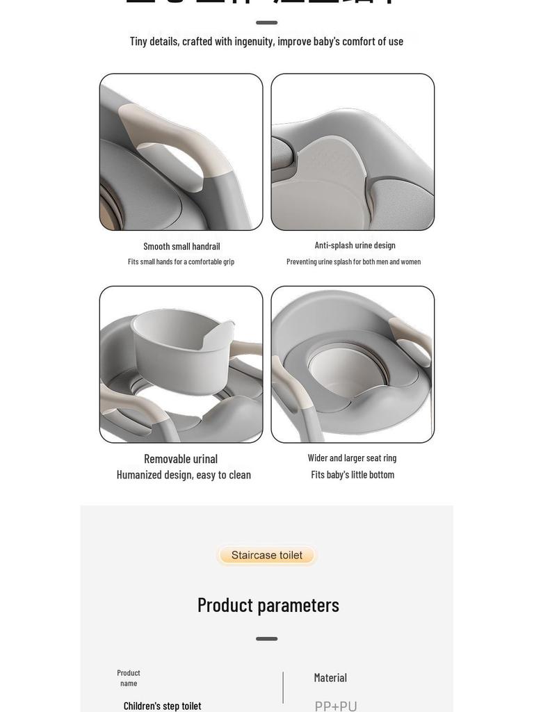 Foldable Toddler Potty Training Seat with Step Stool