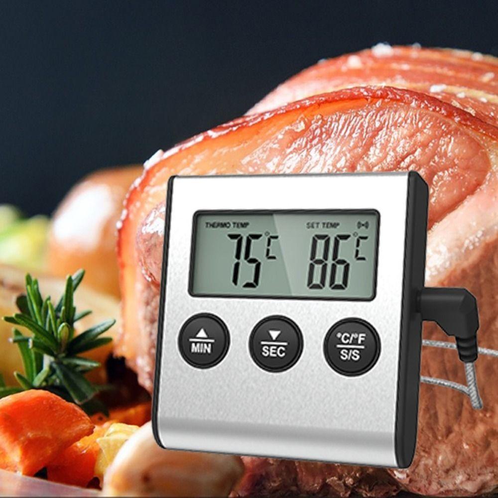 Беспроводной таймер для гриля с дистанционным управлением, зонд из нержавеющей стали, цифровой кулинарный термометр, кухня