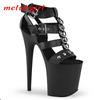Women's Fashion Sandals Fishbill Fairy One Line Buckle Versatile High Heel Dance Shoes 20cm Heel 10cm Platform YKC