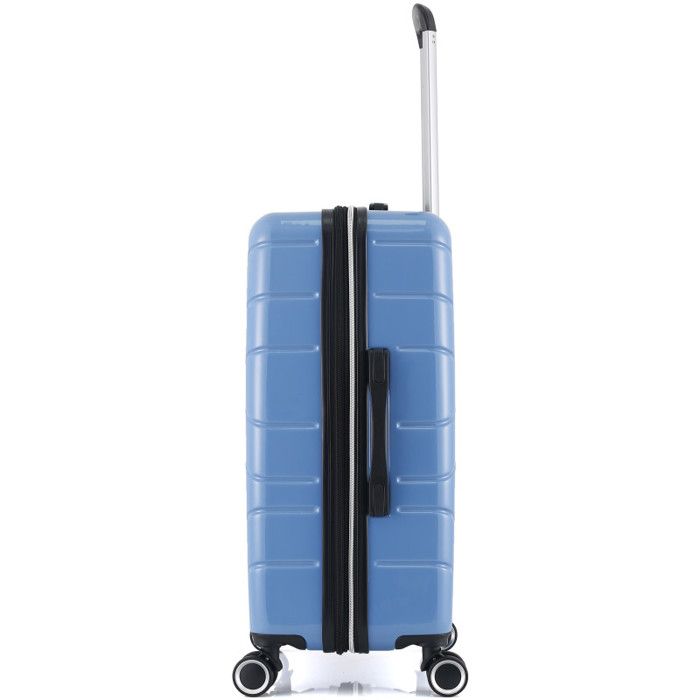 Lot de 3 valises Extensible Rigide Trolley Polycarbonate - LYS Paris 395/3 - 393 &amp; 395 Bleu