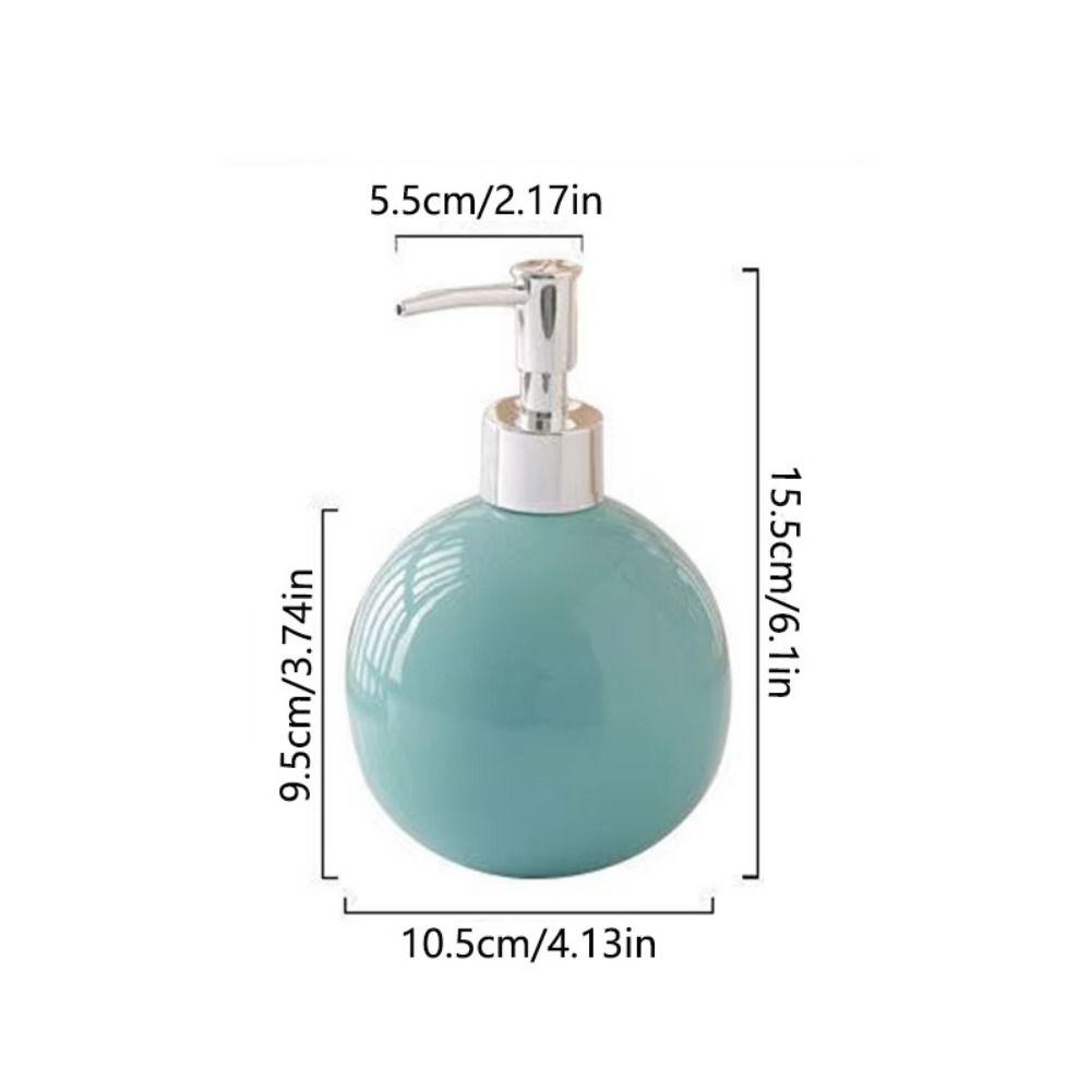 Press Type Ceramic Hand Soap Bottle Refillable Bath Lotion Pump Jar Liquid Soap Container Home