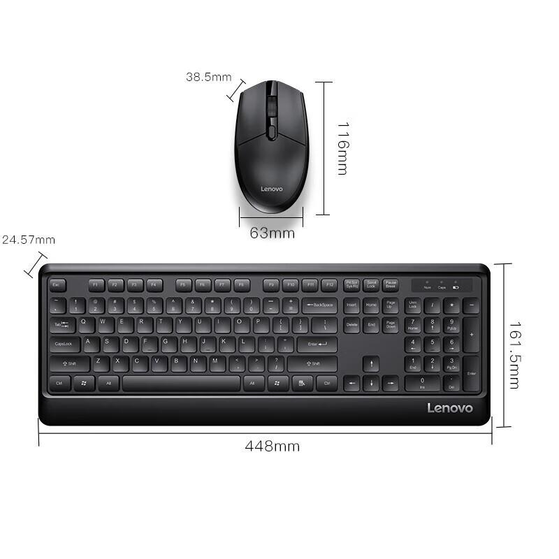 Lenovo KN102 Wireless Keyboard and Mouse Set