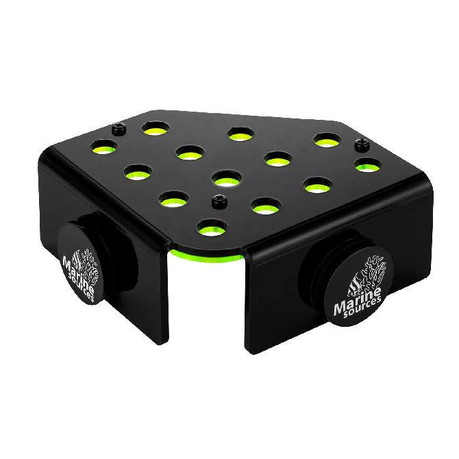 Marine SPS Coral Holder - Strong Magnetic Fluorescent Rack (4-32 Holes) High-Gloss Dual-Layer | Suspended Luminescent Mount