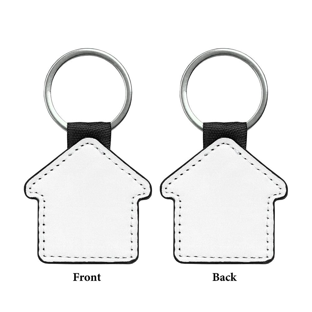 DIY Dye Sublimation Blanks Keychain Creative Double Sides Blank ID Tags Keyring Backpack Decor