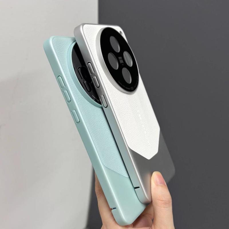 Чехол для телефона из искусственной кожи для VIVO X200 Ultra Matte Splicing Plating Hard Противоударный чехол для VIVO X200s X100 Ultra X100 Pro mini Bumper