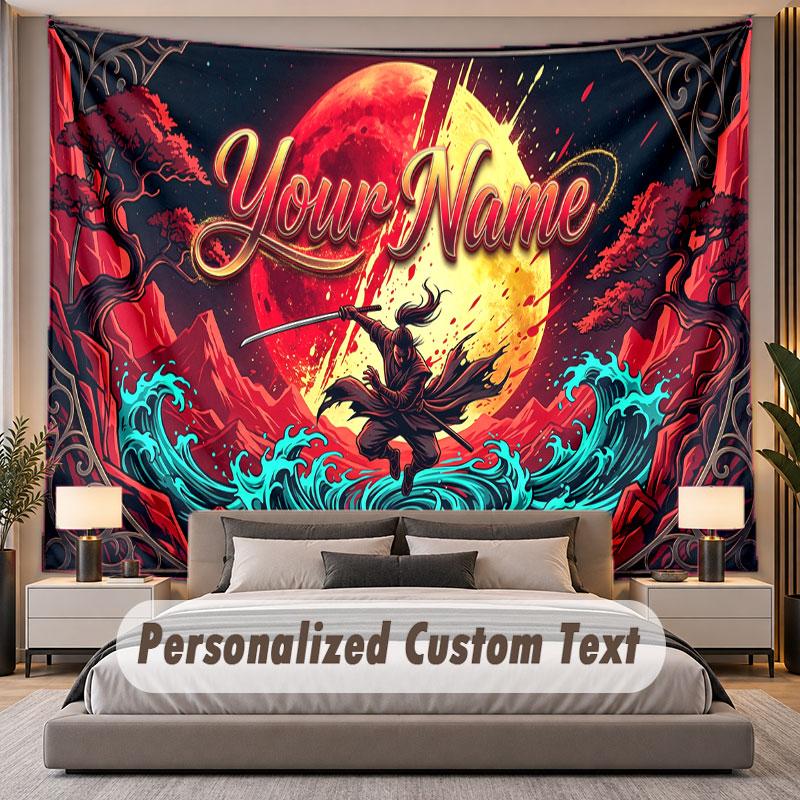 Fantasy Magic (185) Theme Custom Tapestry Personalized Custom Name Text Wall Hanging Tapestry Home Decor Background Cloth