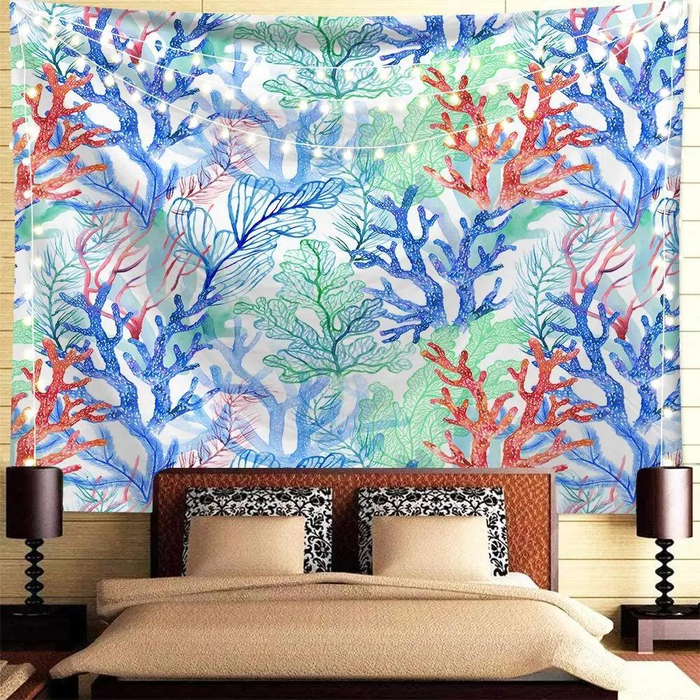 Психоделический океан Осьминог декоративный гобелен домашний декор стены офис гостиная гобелен