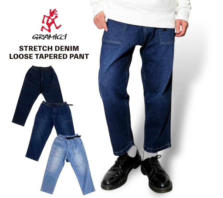Брюки Gramicci из эластичного денима свободного кроя, зауженные к низу, длиной 9/10, G5SU-P082 (S, МЕДУЗЫ)