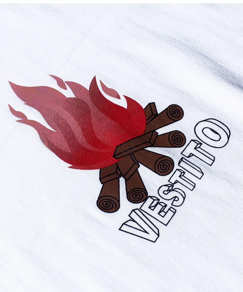 VESTITO Colored Campfire White T-Shirt