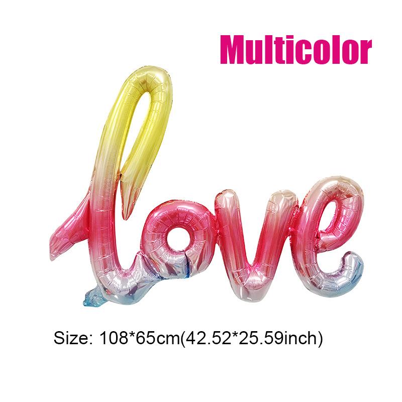 Красные лигатуры Письмо любви Фольгированный шар Свадьба День святого Валентина Юбилей Вечеринка Украшение Жена Любимый Романтический реквизит Подарок-сюрприз