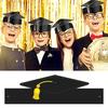 5 Pcs Paper Doctor Hats Unisex 3D Disposable Adjustable Size Graduation Party Photo Prop Graduation Ceremony Bachelor Headband Master Academic Cap