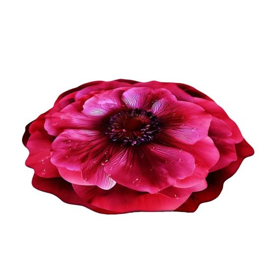 3D Flower Bathroom Rug Anti-Slip Absorbent Floor Mat Realistic Flower Area Rug for Entrance Living Room Bathroom Bedroom